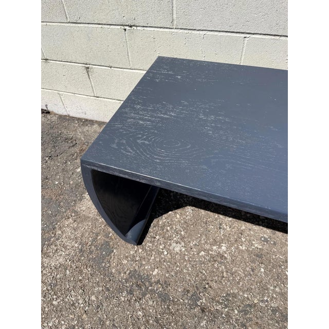 Solid Wood Coffee Table Arched Waterfall Ming Style Bohemian Chinoiserie For Sale In Los Angeles - Image 6 of 10