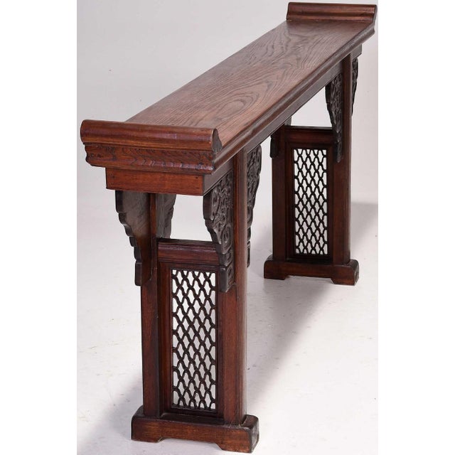 19th Century Chinese Ming Style Scroll Table For Sale - Image 6 of 9