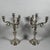 French Pair of Rococo Candelabra in Solid Silver 950, Louis XV Style, 18th Century For Sale - Image 3 of 11