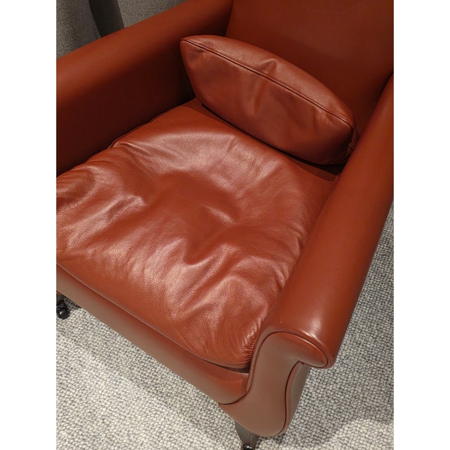 Classical Roman 1970s Poltrona Frau Lyra Arm Chair For Sale - Image 3 of 5