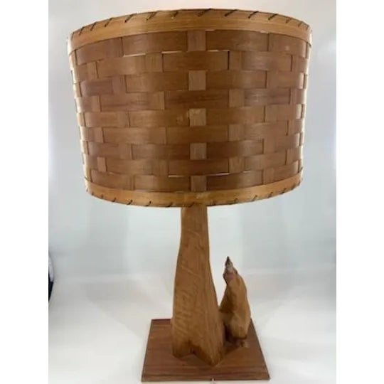 Mid 20th Century Mid Century Modern Sculptural Cypress Root Table Lamp With Shade For Sale - Image 5 of 9