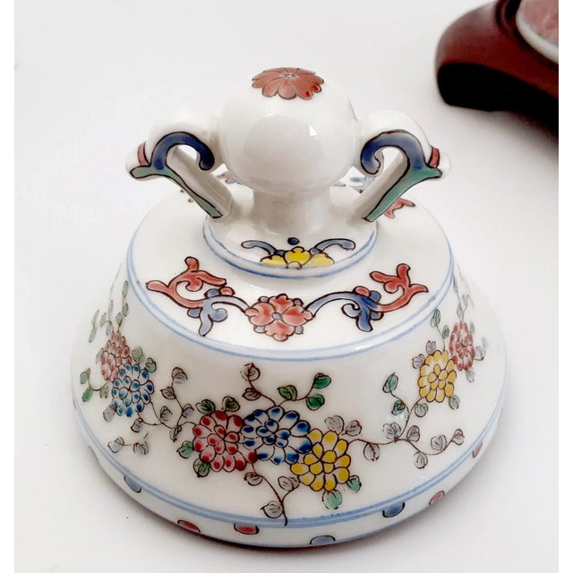Wood Early 20th Century Chinese Porcelain Lidded Hu Form Landscape Vase For Sale - Image 7 of 13