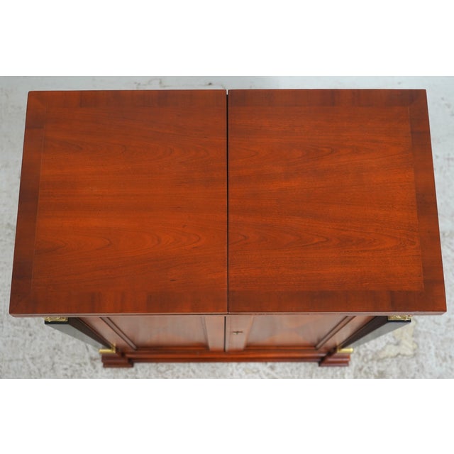 Baker French Empire Cherry Flip Top Bar Cabinet For Sale In Philadelphia - Image 6 of 18