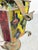 Goldenrod Wrought Iron and Multicolored Glass Table Lamp in the style of Longobard, 1970 For Sale - Image 8 of 13