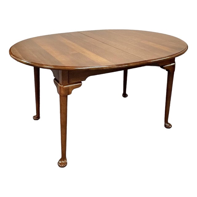 Statton Queen Anne Oldtowne Cherry Extension Dining Table For Sale