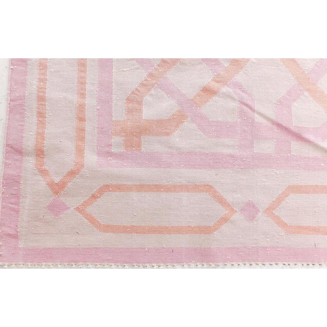 Mid 20th Century Doris Leslie Blau Vintage Indian Dhurrie Rug For Sale - Image 5 of 9