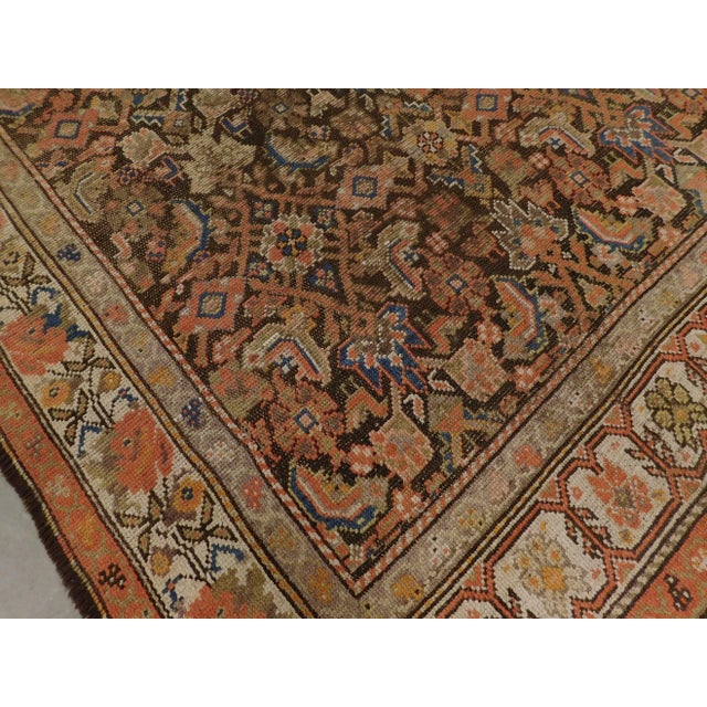 Antique hand-knotted Caucasian rug in Herati pattern. Wool pile on wool foundation. Circa: 1900 4'7"x 7'5" The length...