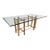 Late 20th Century McGuire Attributed Bamboo Rattan Glass Dining Table | Rectangular 72” Dining Table For Sale