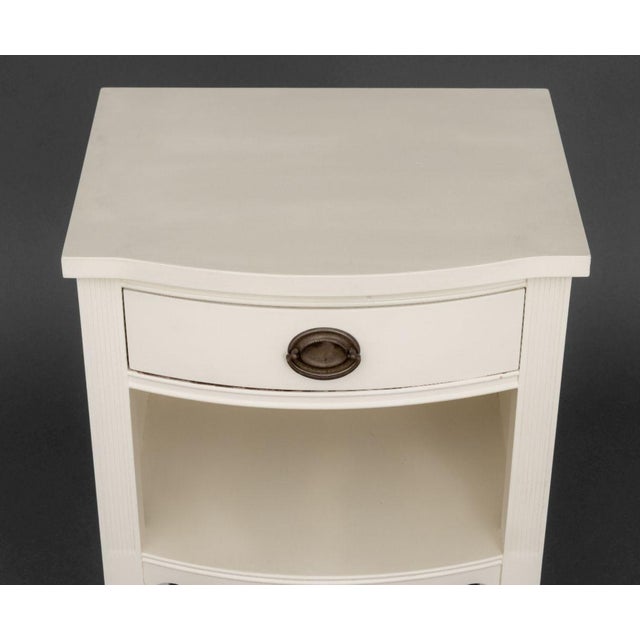 Wood White Fine Furniture Painted Nightstands, Pair For Sale - Image 7 of 9
