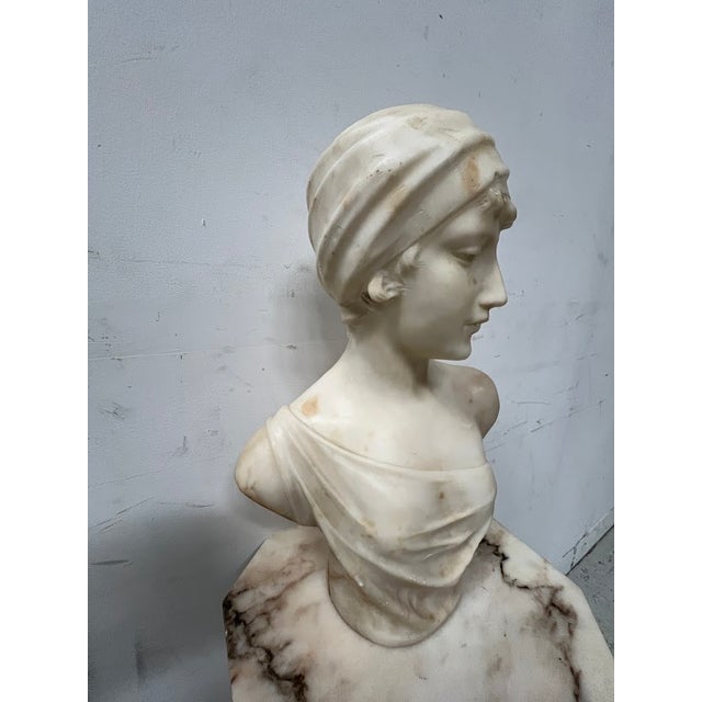 Unknown, Bust of Young Woman, 20th Century, Marble For Sale - Image 15 of 17