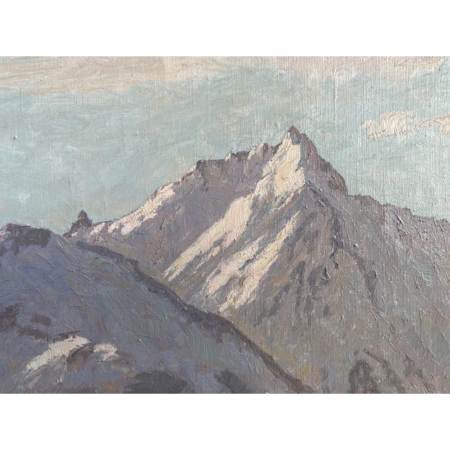 Alex Weise, Snowy Landscape, Oil Painting on Canvas, 1920s For Sale - Image 11 of 16