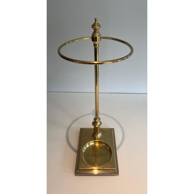 Neoclassical 1970s Neoclassical style brass umbrella stand For Sale - Image 3 of 12