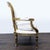 Traditional Vintage White Upholstered Lounge Chair With Ornate Gold Wooden Frame For Sale - Image 3 of 16