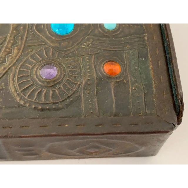 Brown Alfred Daguet Jeweled Box For Sale - Image 8 of 13