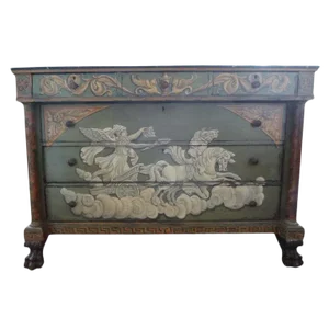 19th Century French Neoclassical Style Painted Commode