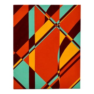Hard-Edge Abstract Geometric Painting, by John Haag For Sale
