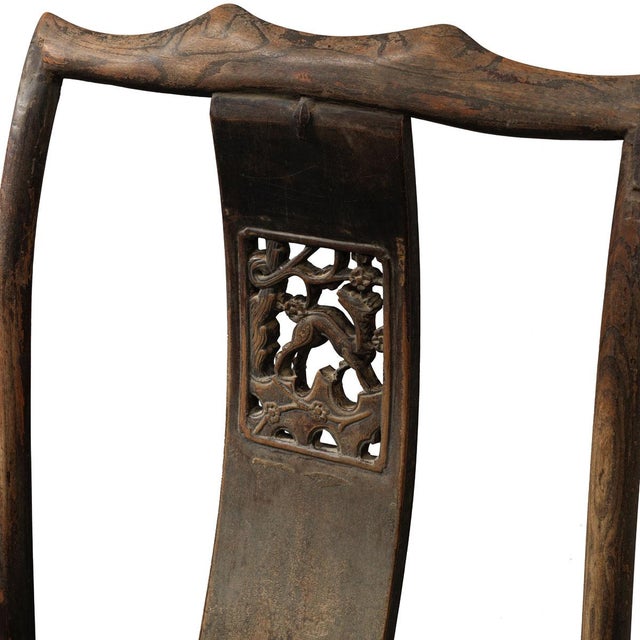 Set of Antique Tall Elm Armchairs For Sale - Image 11 of 12