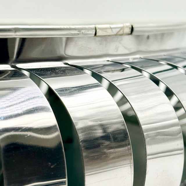 Space Age Chrome Mirror with Integrated Lighting, Italy, 1970s For Sale - Image 12 of 15