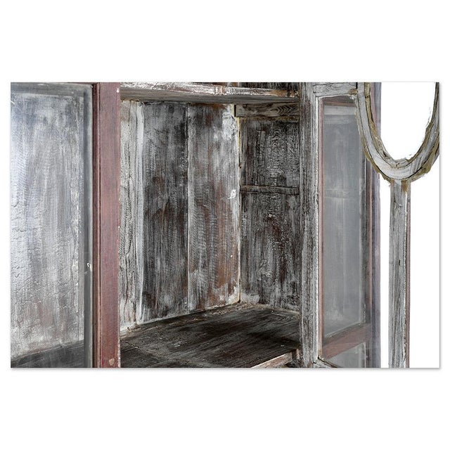 Brown Large Patinated Solid Wood Dresser For Sale - Image 8 of 10