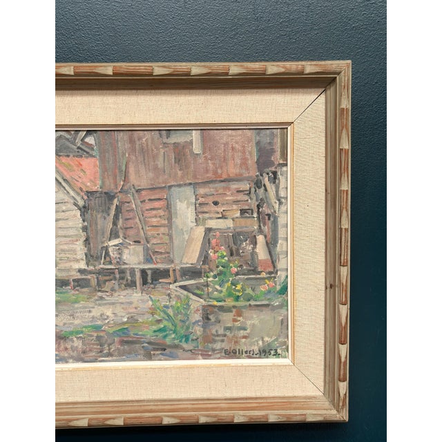Edvin Ollers, Gårdsmotiv, 1950s, Oil on Canvas, Framed For Sale - Image 15 of 18