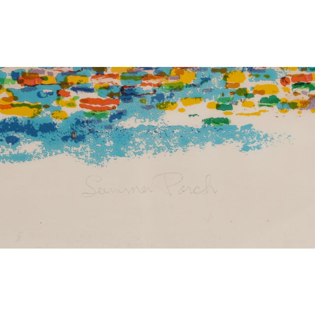 1980s Ronald Julius Christensen, Summer Porch, Lithograph For Sale - Image 5 of 5