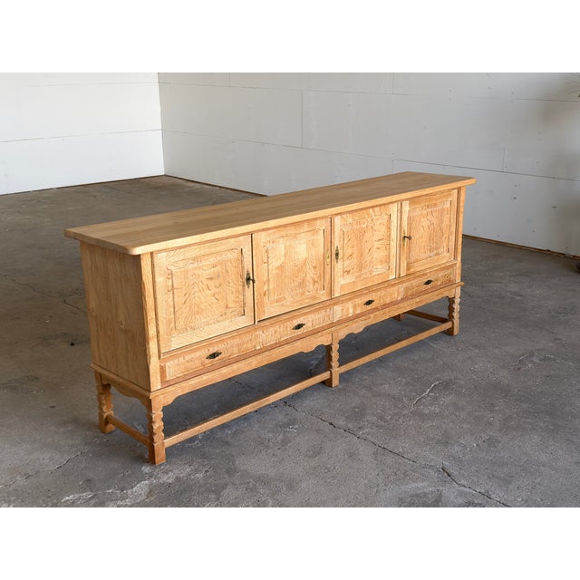 Mid-Century Danish Brutalist Sideboard in Oak by Henning Kjærnulf, 1960s For Sale - Image 15 of 15