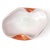 Mid-Century Modern Vintage Murano Barbini Persimmon Orange White Gold Flecks Italian Art Glass Centerpiece Fruit Bowl For Sale - Image 3 of 12