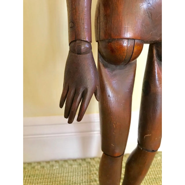 Figurative Antique Mid 19th Century Carved Wood Articulated Artists Mannequin Lay Figure Model For Sale - Image 3 of 12