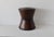 Vintage Sculptural Dark Bamboo Rattan Hourglass Bowtie Pedestal Table For Sale - Image 13 of 15