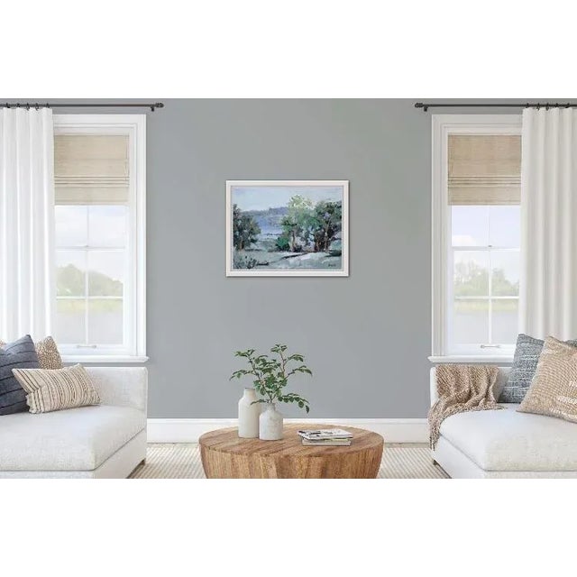 Modern Impressionist Trees Landscape Oil Painting For Sale - Image 9 of 9