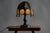 1970s Mid-Century Czech Table Lamp in Stained Beech and Leather, 1970s For Sale - Image 5 of 11
