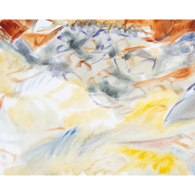 A 1975 oil on canvas painting, titled Shipwrecked Hull by the American artist Fritz Kackley. This painting features an...