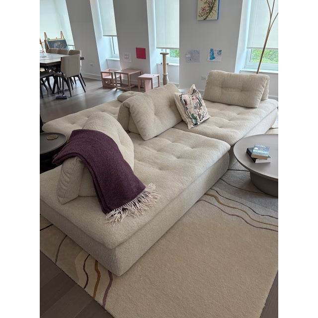 Textile Roche Bobois Conversation Sofa (2-Seat, X3) For Sale - Image 7 of 11