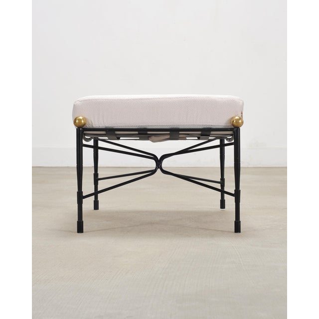 Pair of Mario Papperzini Amalfi Iron Lounge Chairs and Ottomans For Sale - Image 11 of 18