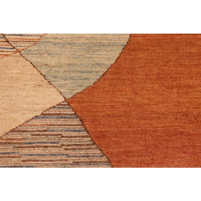 Textile 1980s Boho Chic Gabbeh Orange/Brown Wool Rug - 6'2" X 9'3" For Sale - Image 7 of 10