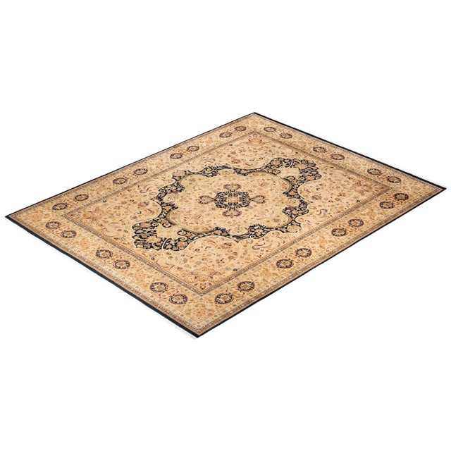 Yellow Mogul, One-of-a-Kind Hand-Knotted Area Rug - Yellow, 8' 1" x 10' 7" For Sale - Image 8 of 8