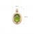 Embrace fresh, nature-inspired luxury with this vibrant Peridot cabochon pendant. Featuring a smooth, domed olive-green...