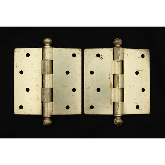 These door hinges are made of polished brass steel with ball tips, five knuckles, and a staggered hole pattern. Made by...