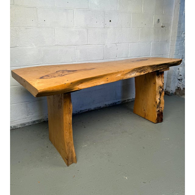 Mid 20th Century Rustic Live Edge Console Table For Sale - Image 12 of 12
