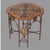 Oscar Bach Inspired Antique Wrought Iron & Gilt Table With Mosaic Glass Top For Sale - Image 4 of 8