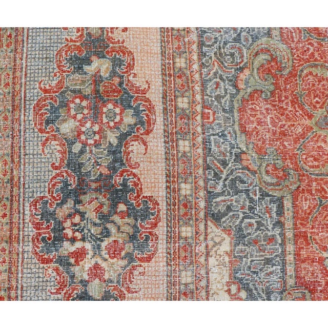 Large Antique Rug With Central Medallion and Regal Design 12'4 X 20'4 For Sale - Image 12 of 17