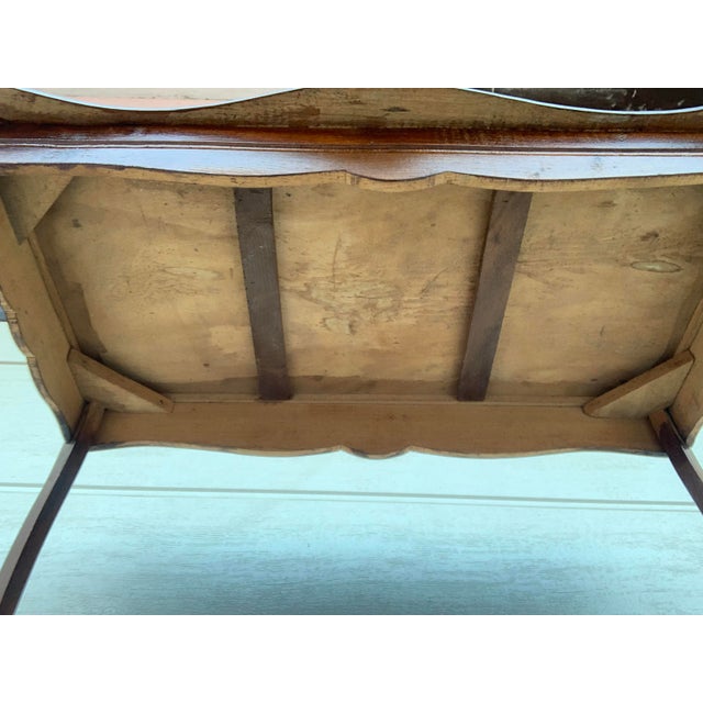 Art Nouveau Side Table with Shelf in Ash Wood, 1950s For Sale - Image 14 of 18