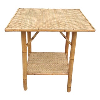 Antique English Bamboo Table For Sale