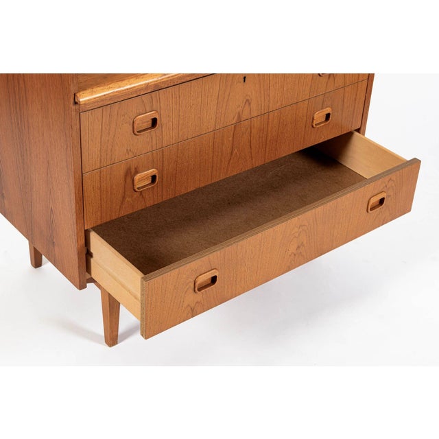 Mid Century Swedish Teak Rolltop Secretary Desk by Egon Ostergaard For Sale - Image 10 of 13