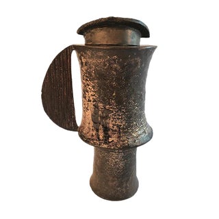 Italian Brutalist Bronze Vase by Lorenzo Burchiellaro, 1960s For Sale