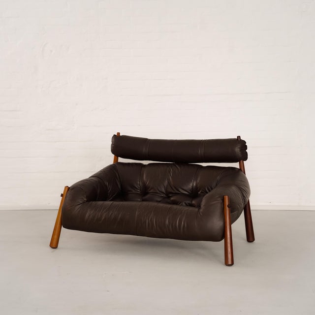 The mp-81 sofa by percival lafer, designed in the 1970s, is an exceptional and incredibly rare two-seater example of...