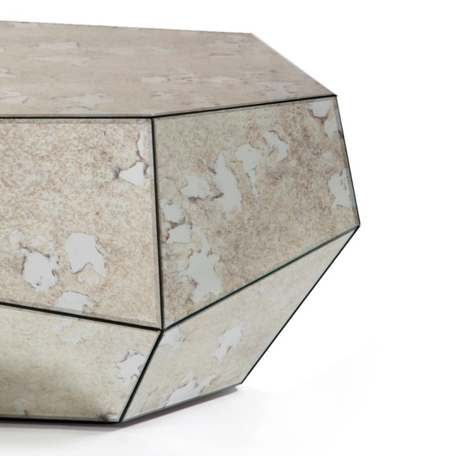 Three Rocks Medium Coffee Table in Aged Mirror from Insidherland, in New conditions. Designed from 2000 Labeled by Maker