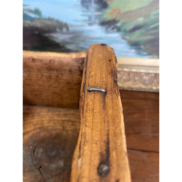 Early 20th Century Handcrafted Primitive Dovetail Wooden Storage Box For Sale - Image 9 of 11