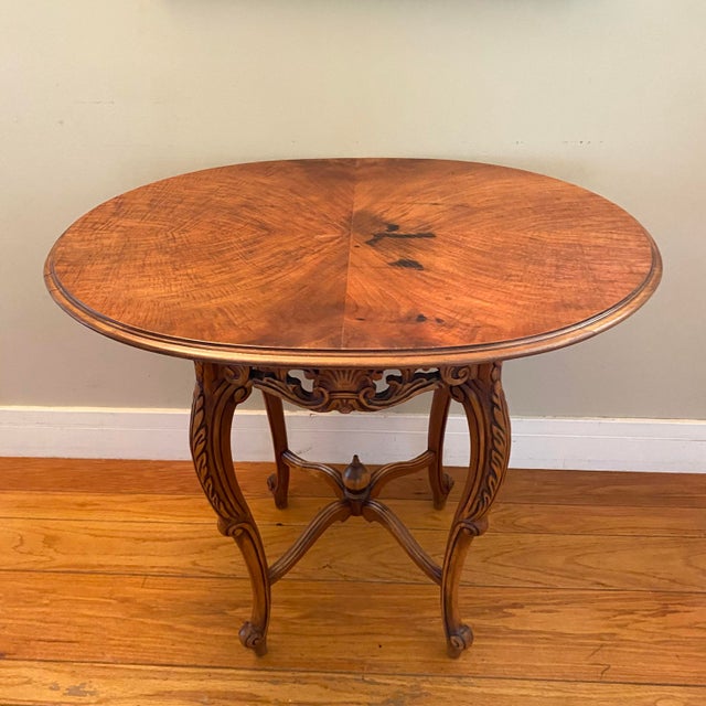 French Style Rococo Revival Walnut Side Table For Sale - Image 10 of 17