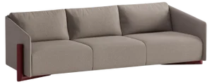 Taupe Grey Timber 4-Seater Sofa by Kann Design